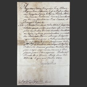 August II Mocny King of Poland Signed Letter, 1700
