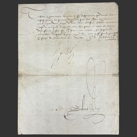 Henry III King of Poland France Signed Letter 1584