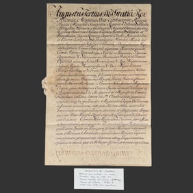 August III of Poland Letter Prince Charles Sicily