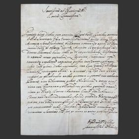 17th C. Letter Signed by King John III Sobieski