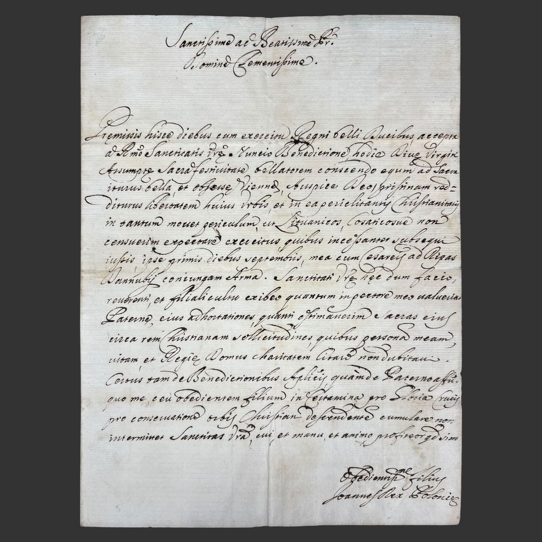 17th C. Letter Signed by King John III Sobieski (1 of 4)