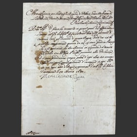 1680 Queen of Poland Letter to Rome