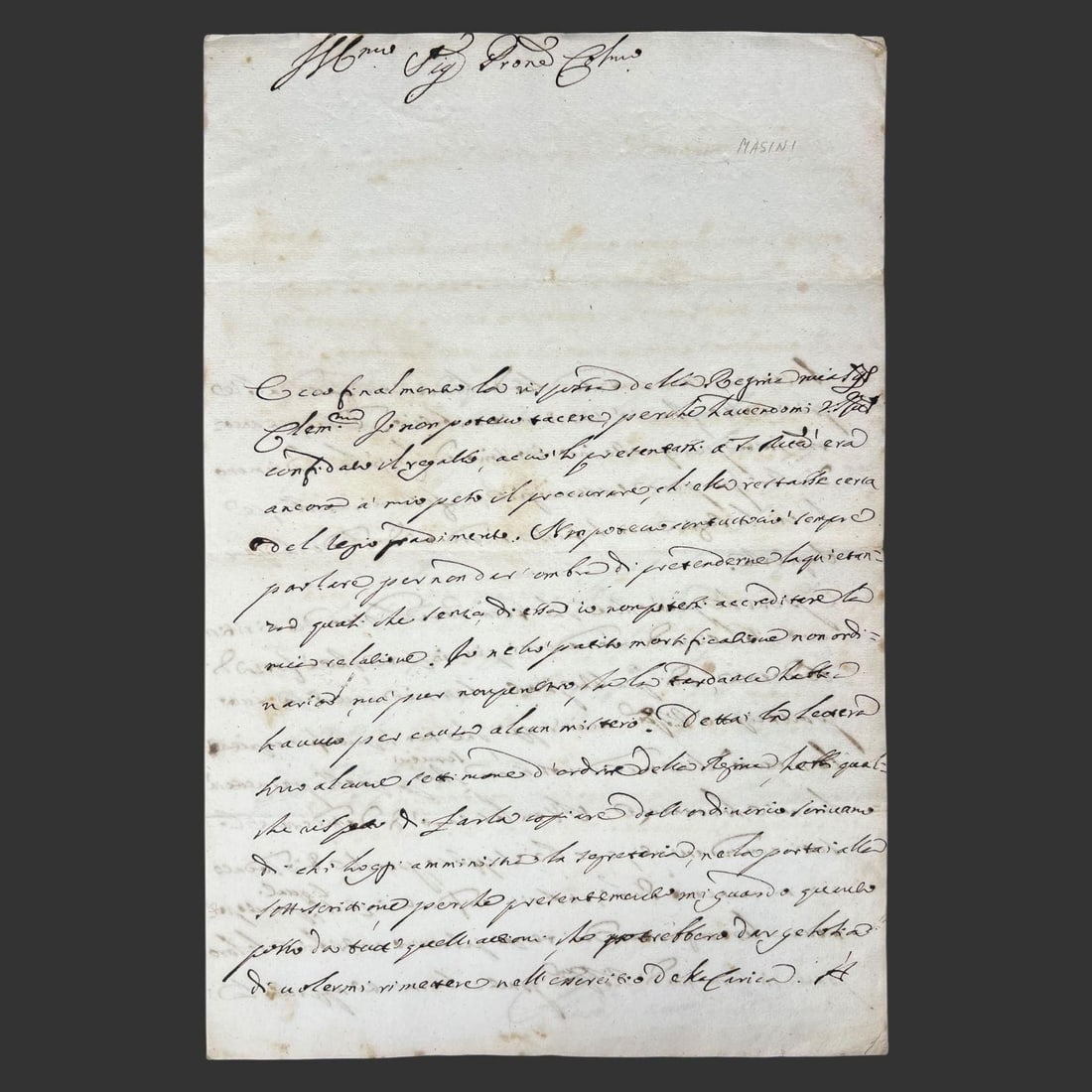 1627 Cristoforo Masini Letter from Warsaw (1 of 4)