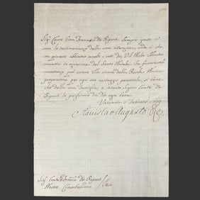 1769 Letter Signed Stanisaw August King of Poland