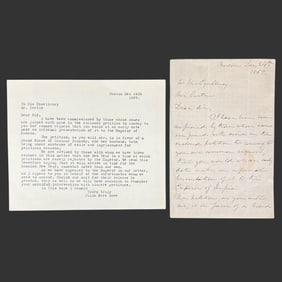 Julia Ward Howe 1859 Autograph Letter