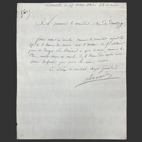 Napoleonic War Field Order Signed Berthier, 1812