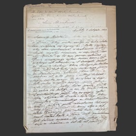 Polish Émigré Letter Wife of Gen. Malachowski 1840