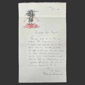 Alexander Moszkowski Autograph Letter - 1885