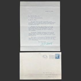 1933 Kociuszko Letter Signed James A. Farley