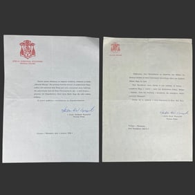 Cardinal Wyszynski Signed Letters, Poland