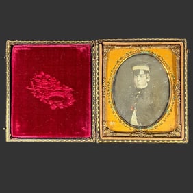 19th Century Daguerreotype of Uniformed Young Man