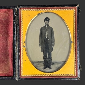 19thC. Daguerreotype of a Young Union Soldier