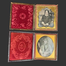 Lot of  2 19th C Cased Daguerreotype Photos