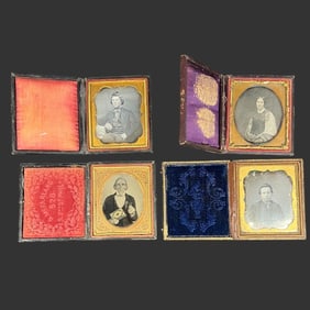 Four Cased Daguerreotype Portrait Photos