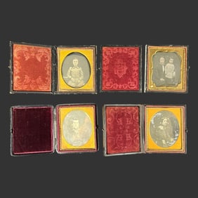 Group of 4 19th Century Daguerreotype Portraits