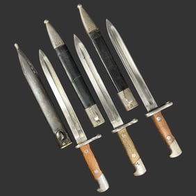 Lot of 3 Steyr-Suhl M1895 Military Bayonets