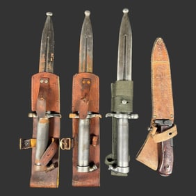 Lot of 3 Swedish M1896 & 1 Czech VZ 58 Bayonet
