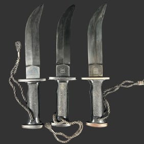Set of Three Chilean Military Knives, Numbered