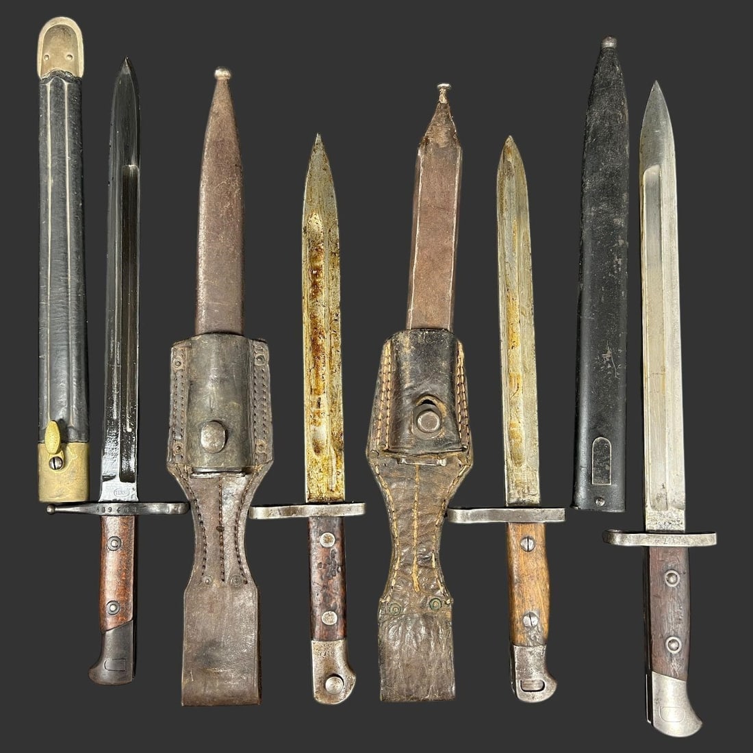 Lot of Four Early 20th C. Military Bayonets (1 of 11)