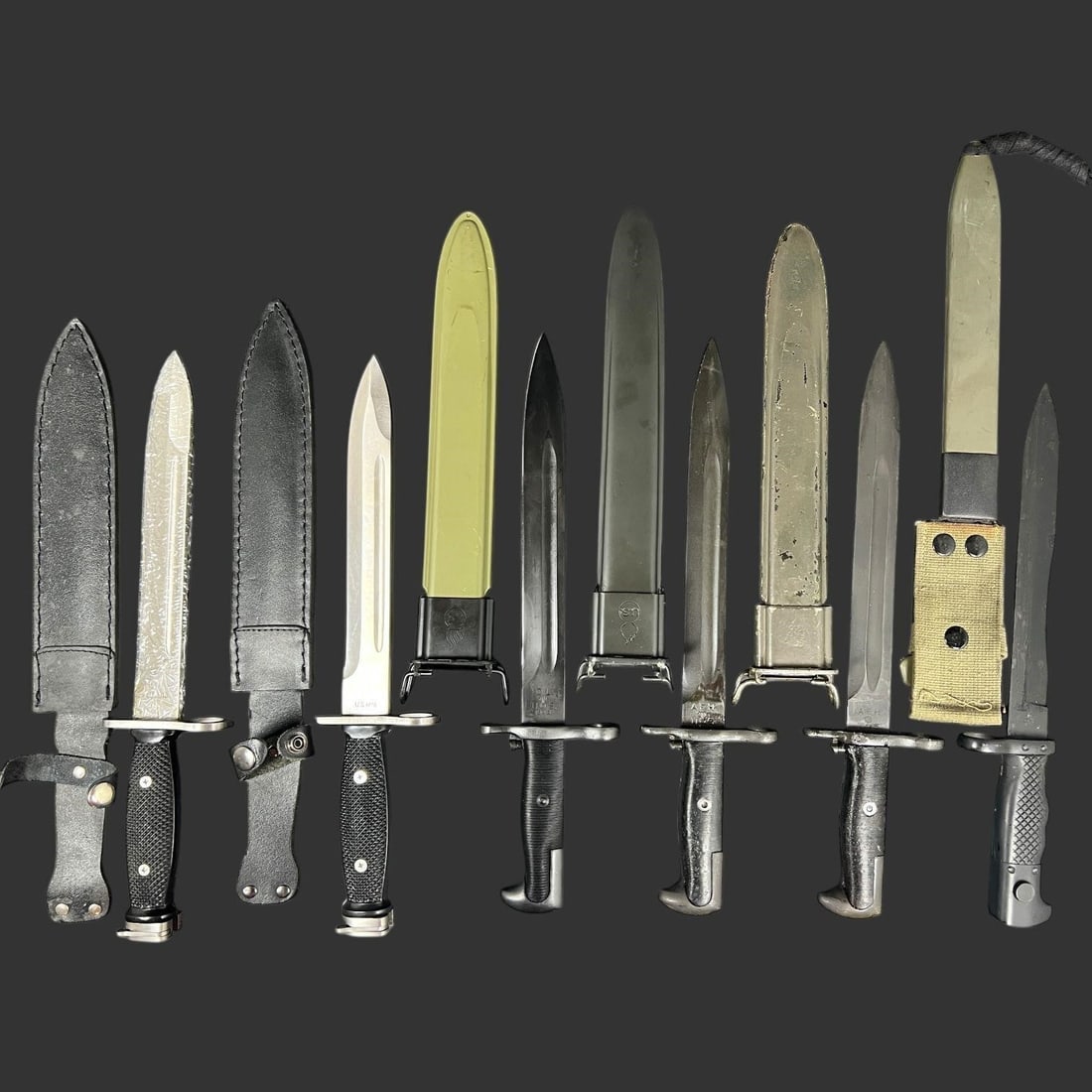 Collection of Six Military Bayonets & Scabbards (1 of 15)