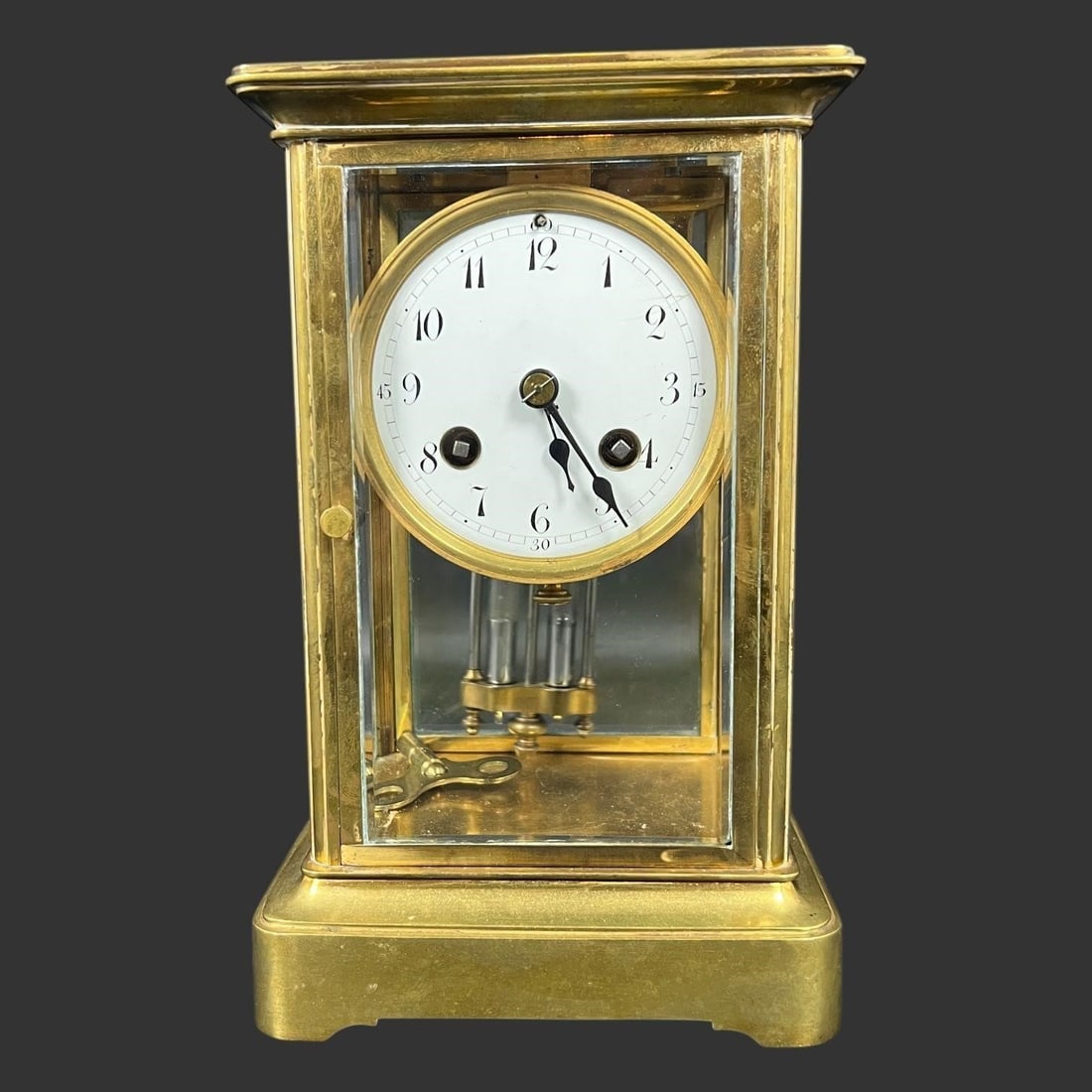 French D'Argentan Crystal Regulator Clock, c.1900 (1 of 12)