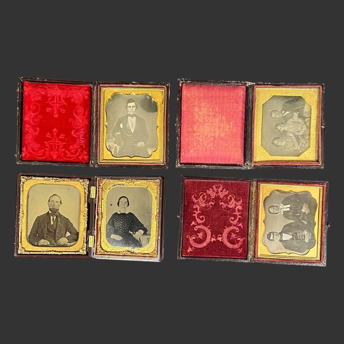 Group of 19th C. Cased Daguerreotype Portraits (4) (1 of 9)