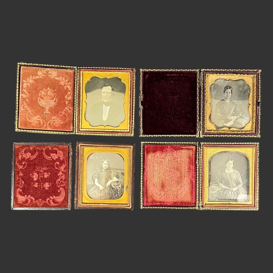 Lot of 4 Civil War-Era Daguerreotypes in Cases (1 of 9)