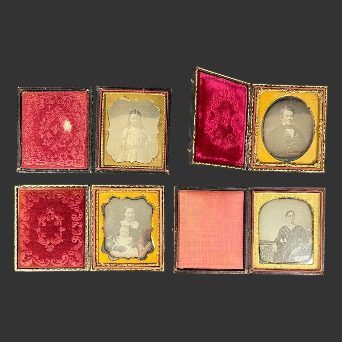 Four 19th Century Daguerreotypes in Union Cases (1 of 9)