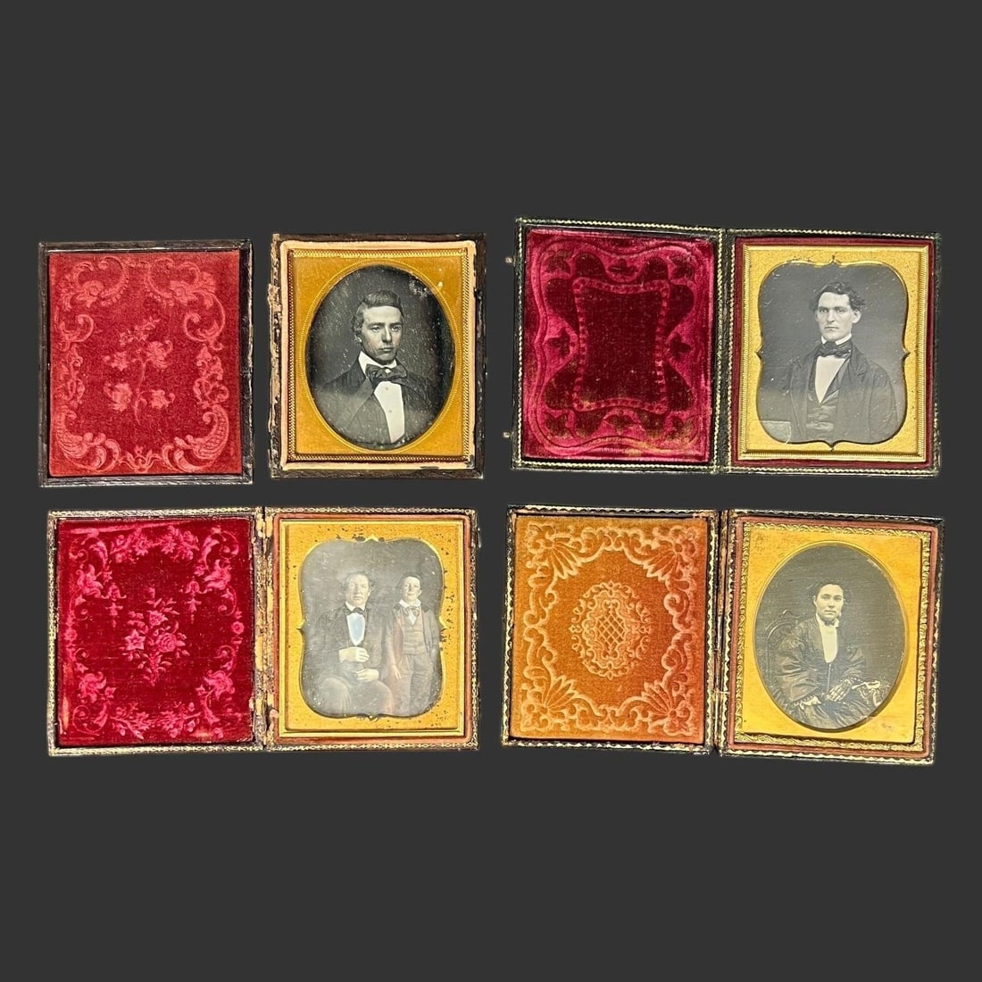 Mid-19th C. Cased Daguerreotype Portrait Lot (4) (1 of 9)