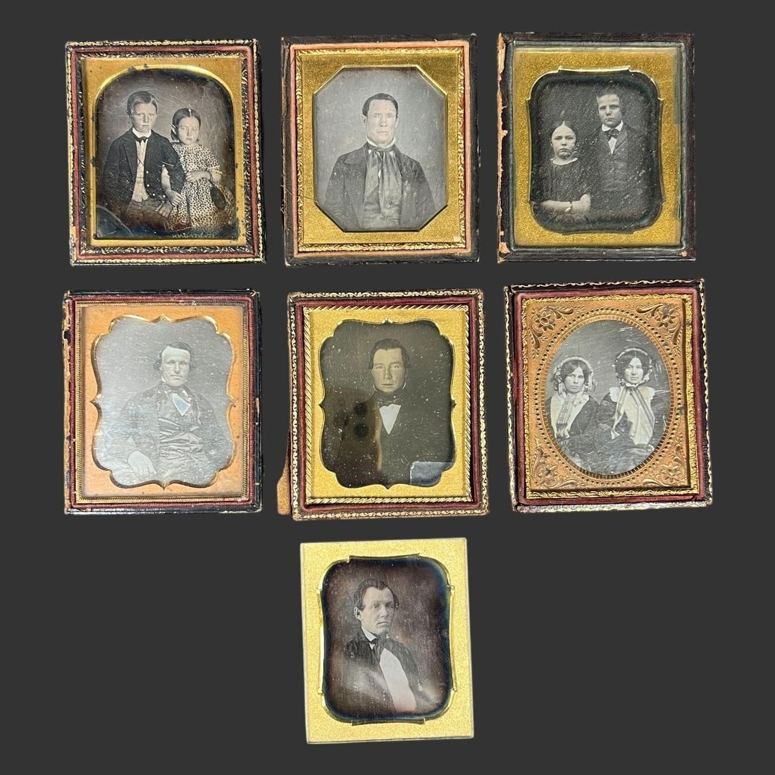 Seven Civil War Era Daguerreotypes in Ornate Cases (1 of 9)