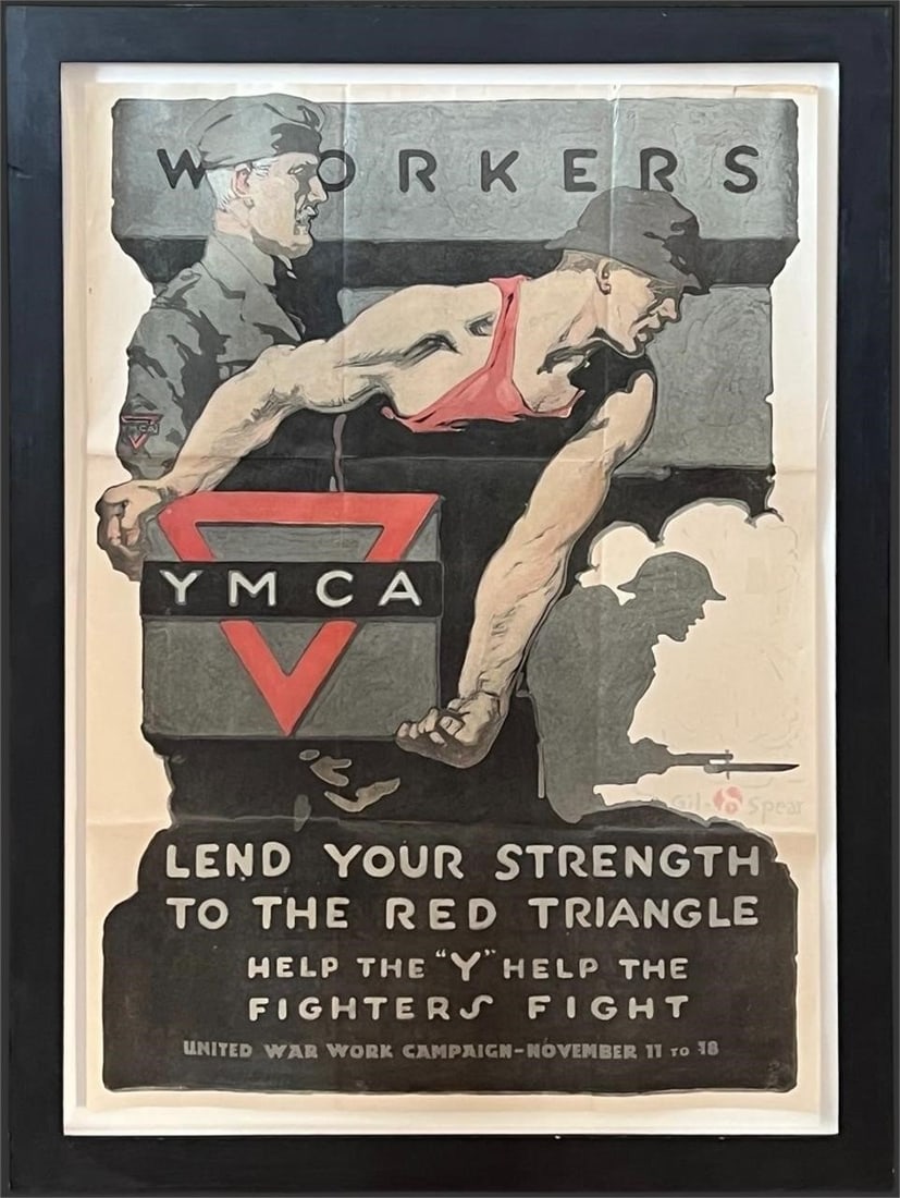 WWI YMCA "Red Triangle" Workers War Poster (1 of 6)