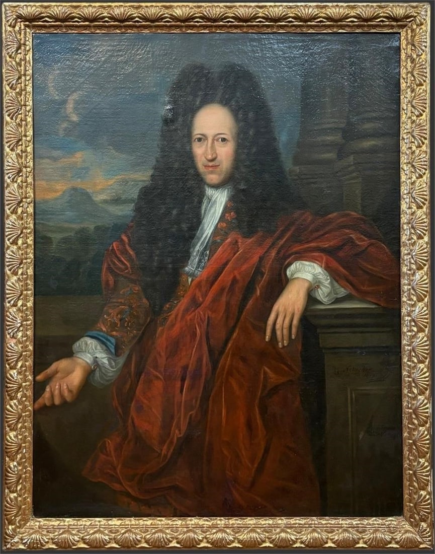 Early 18th-Century Gentleman Portrait, Dated 1718 (1 of 8)