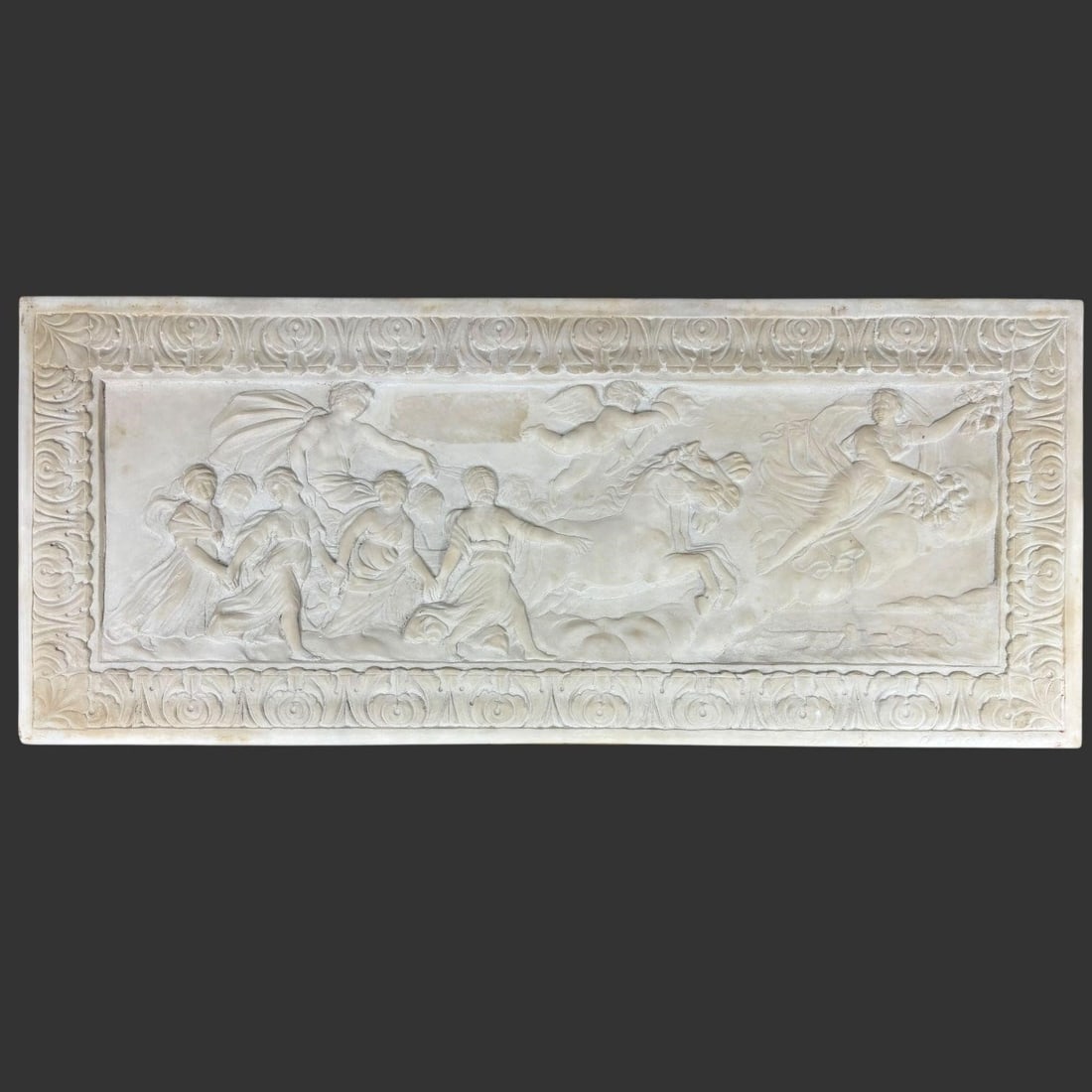 Antonio Piazza Signed Marble Carved Scene Roma (1 of 8)