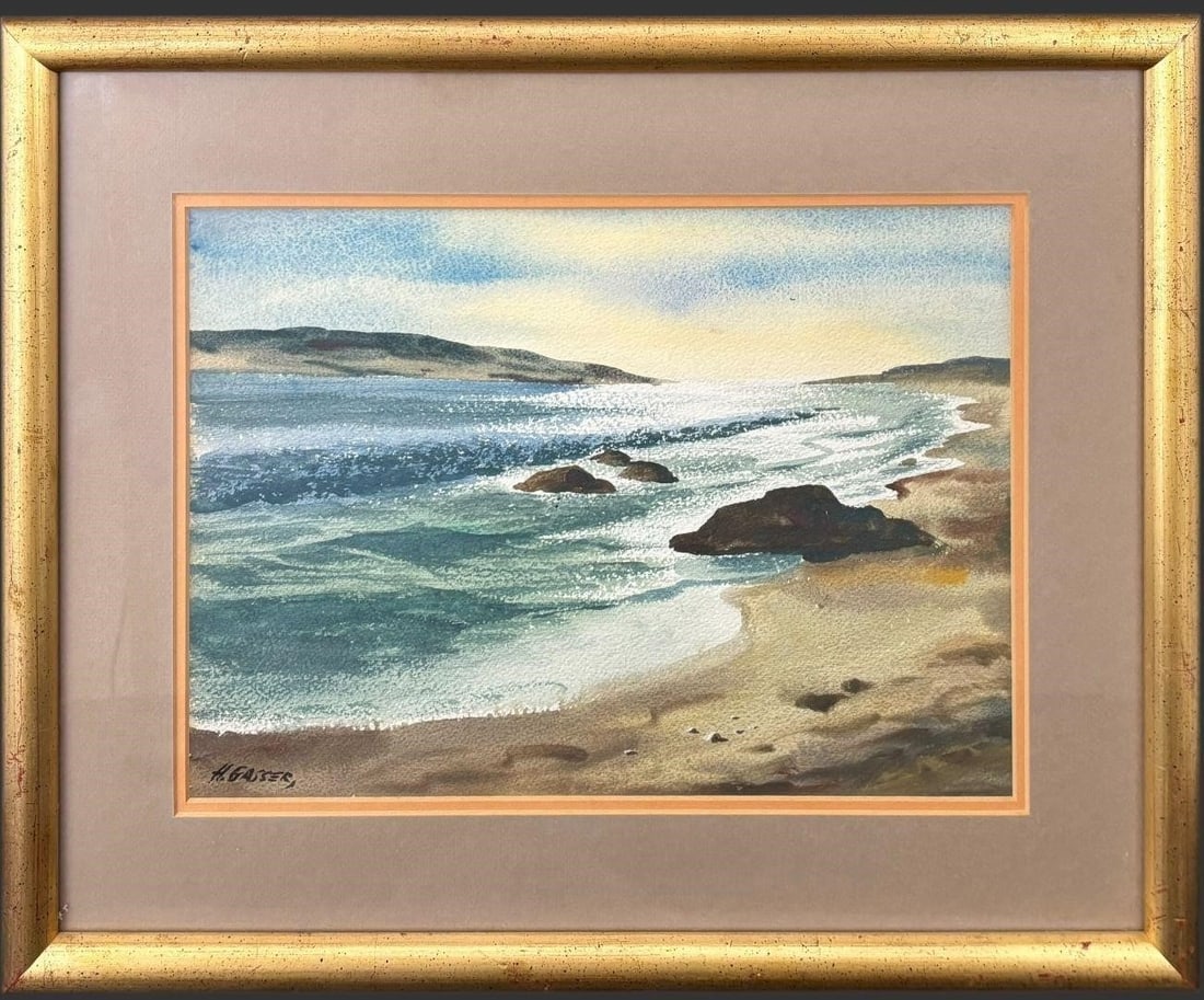 Henry Gasser Watercolor Coastal Seascape (1 of 6)