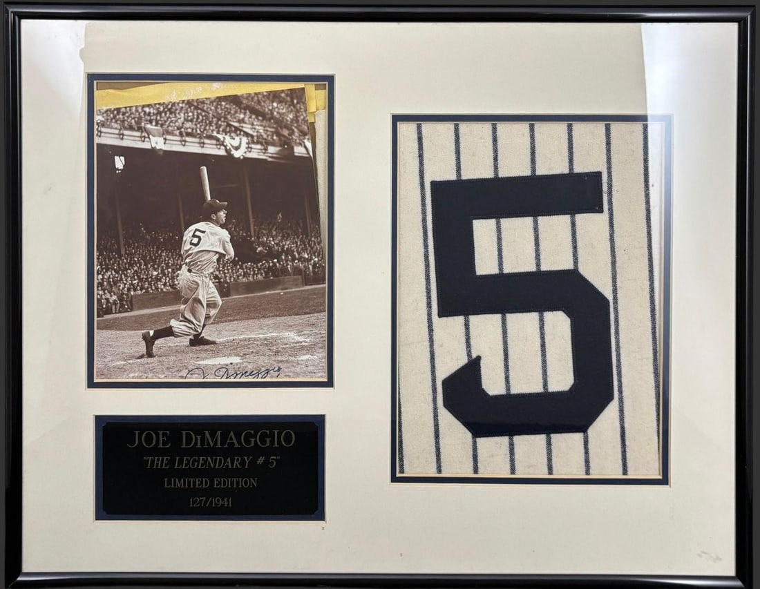 Joe DiMaggio "The Legendary #5" Framed Display (1 of 5)