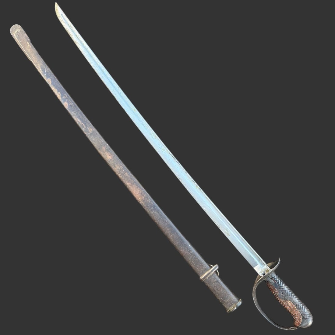 Antique WWII Japanese Cavalry Saber with Scabbard (1 of 9)