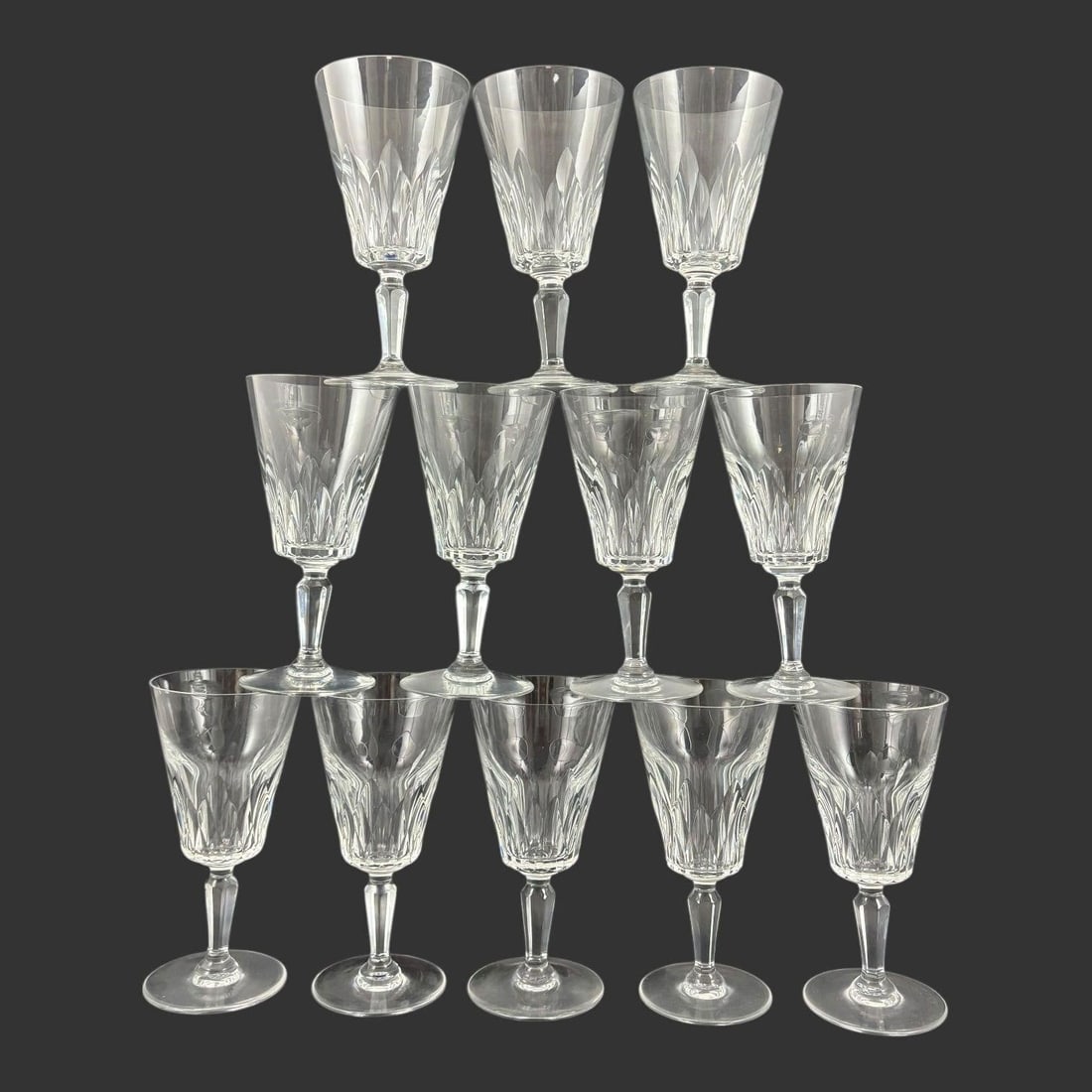 Set of 12 Baccarat France Cut Crystal Wine Glasses (1 of 6)