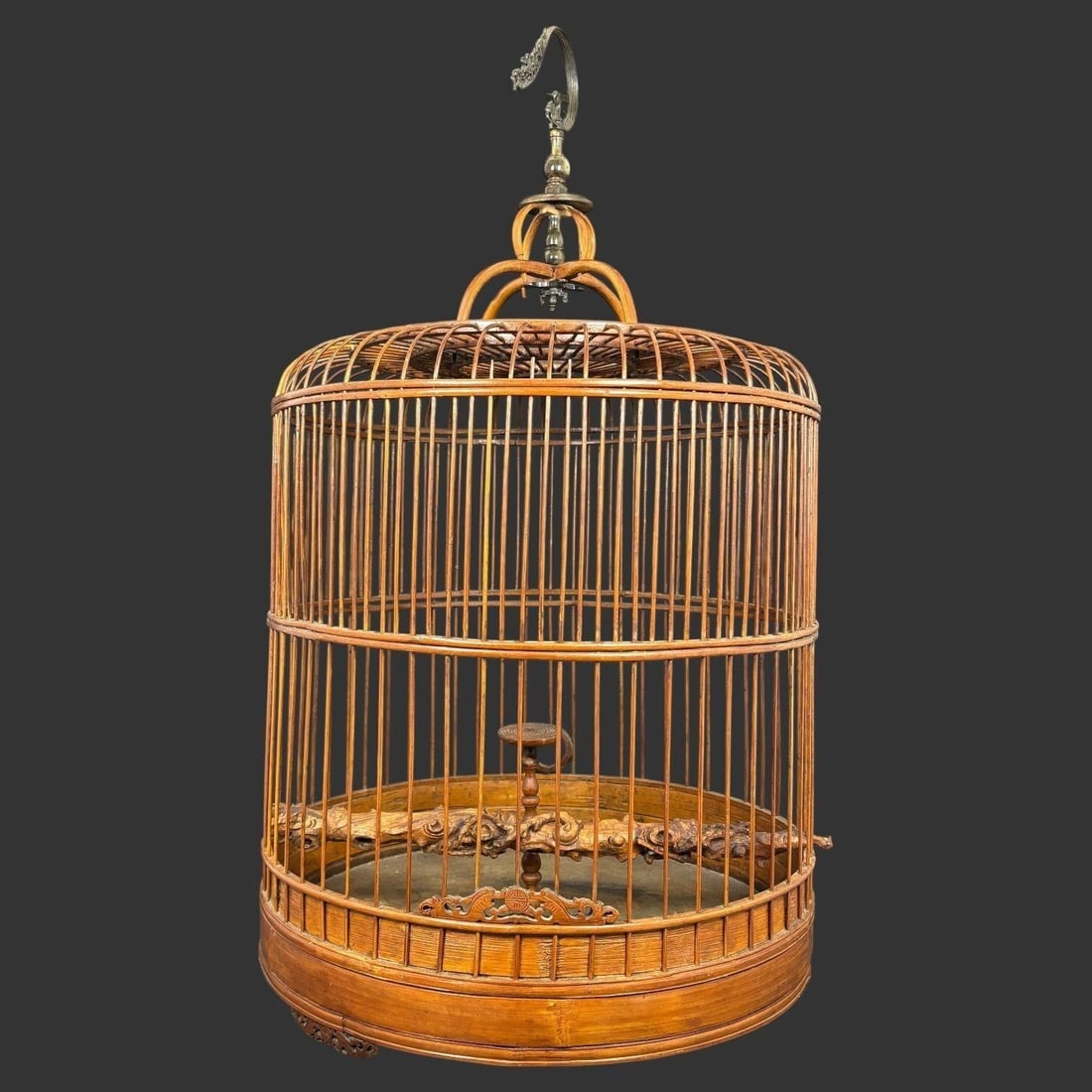 Antique Chinese Bamboo Hanging Bird Cage (1 of 7)