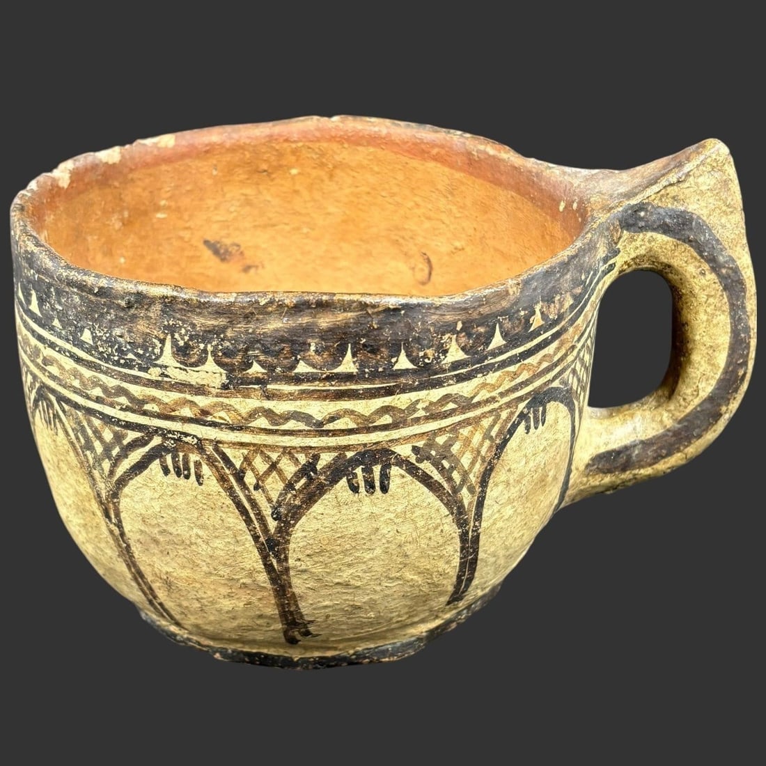 Ancient Greek Style Pottery Cup with Handle (1 of 10)