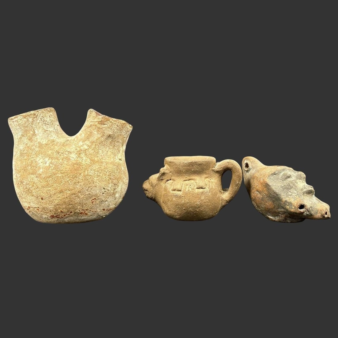 Pre-Columbian Style Pottery Vessels Whistles (3) (1 of 10)