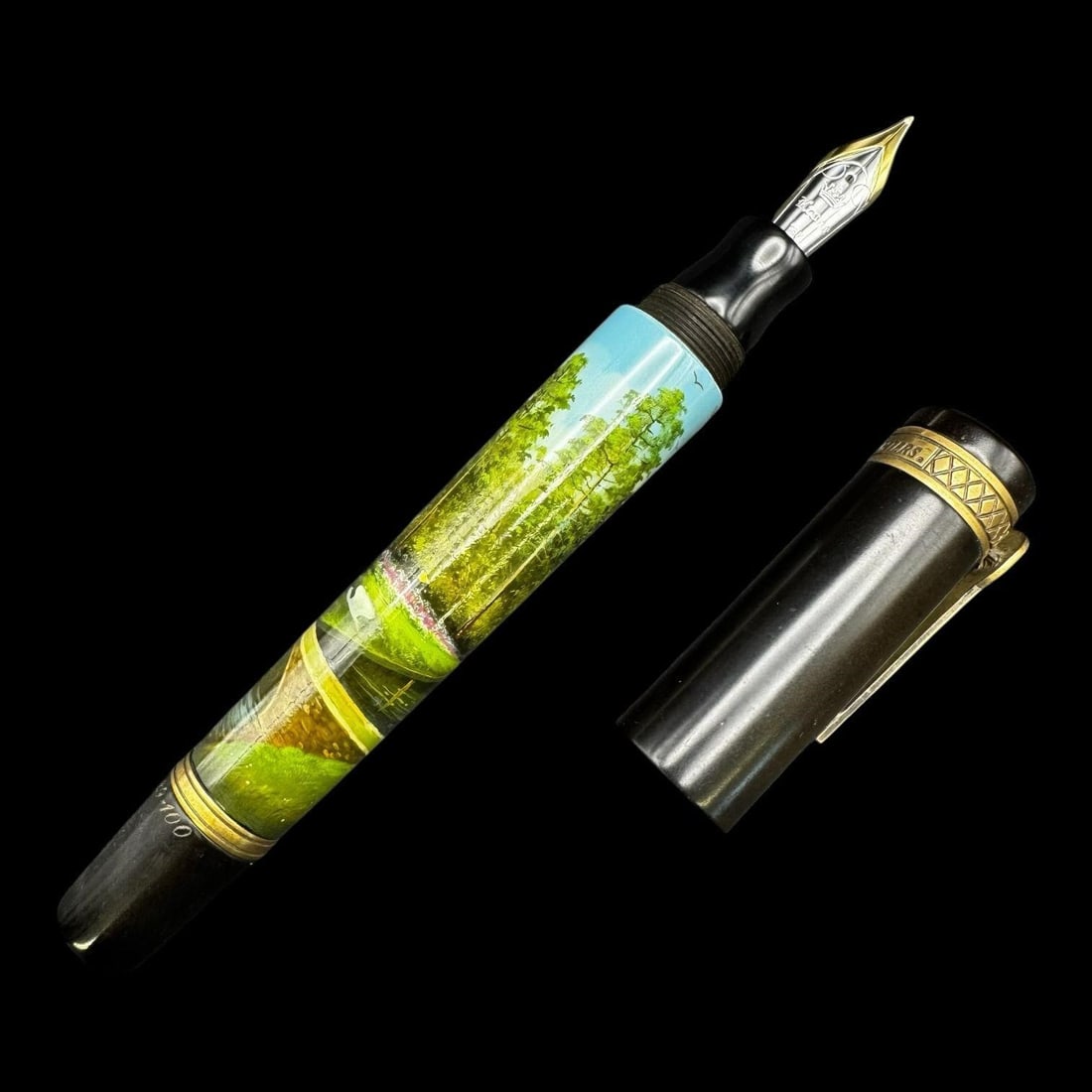 Krone 18k Pen 89-100 Park Landscape Fountain Pen (1 of 7)