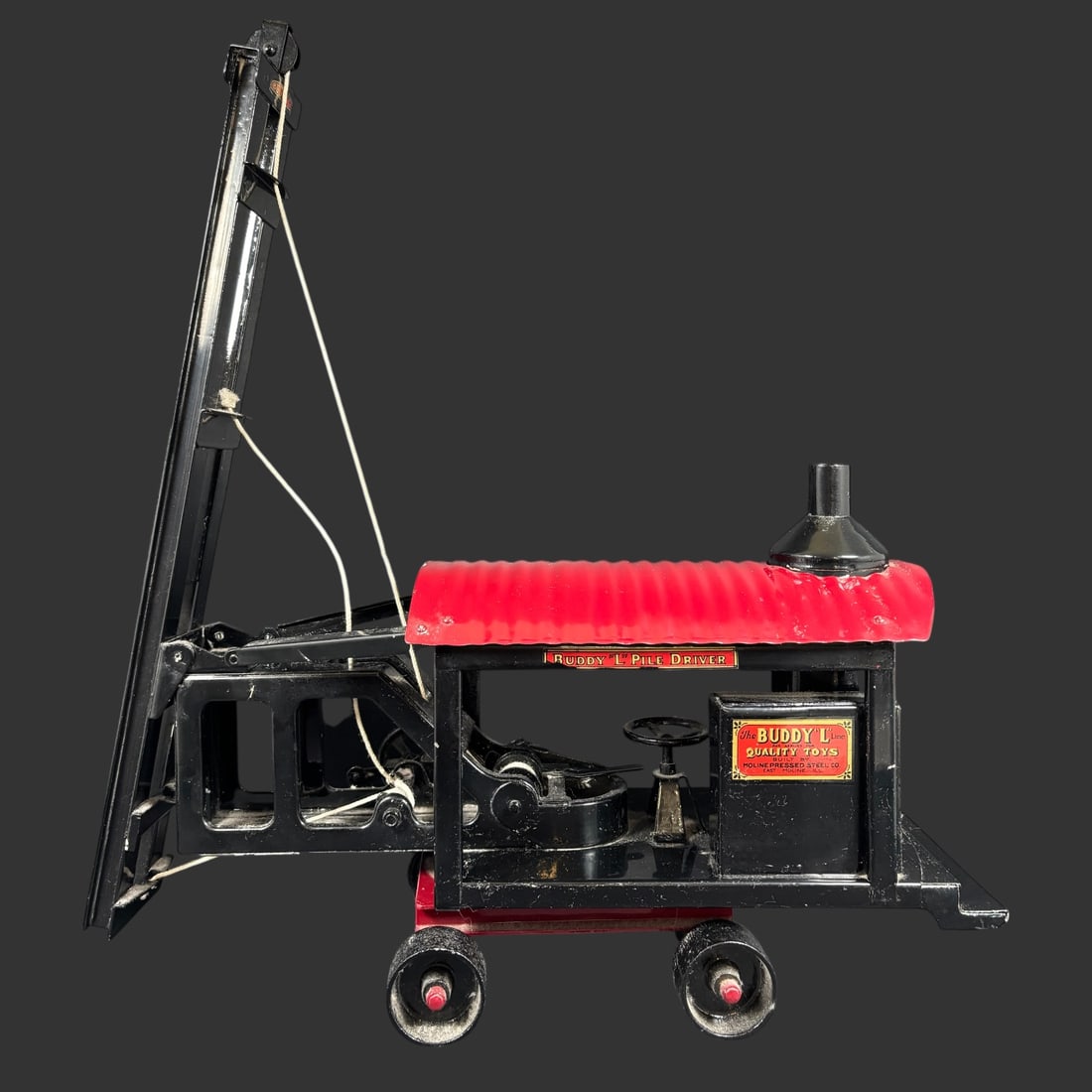 1920's Buddy "L" Pile Driver Truck (1 of 9)