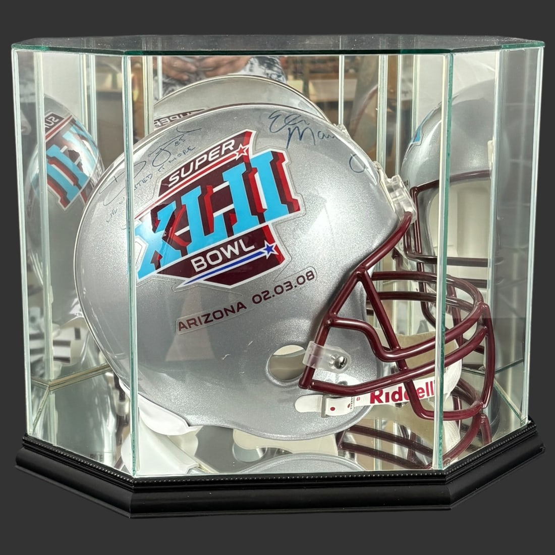 Signed Super Bowl XLII Riddell Helmet – Eli Manning & Michael Strahan (1 of 9)
