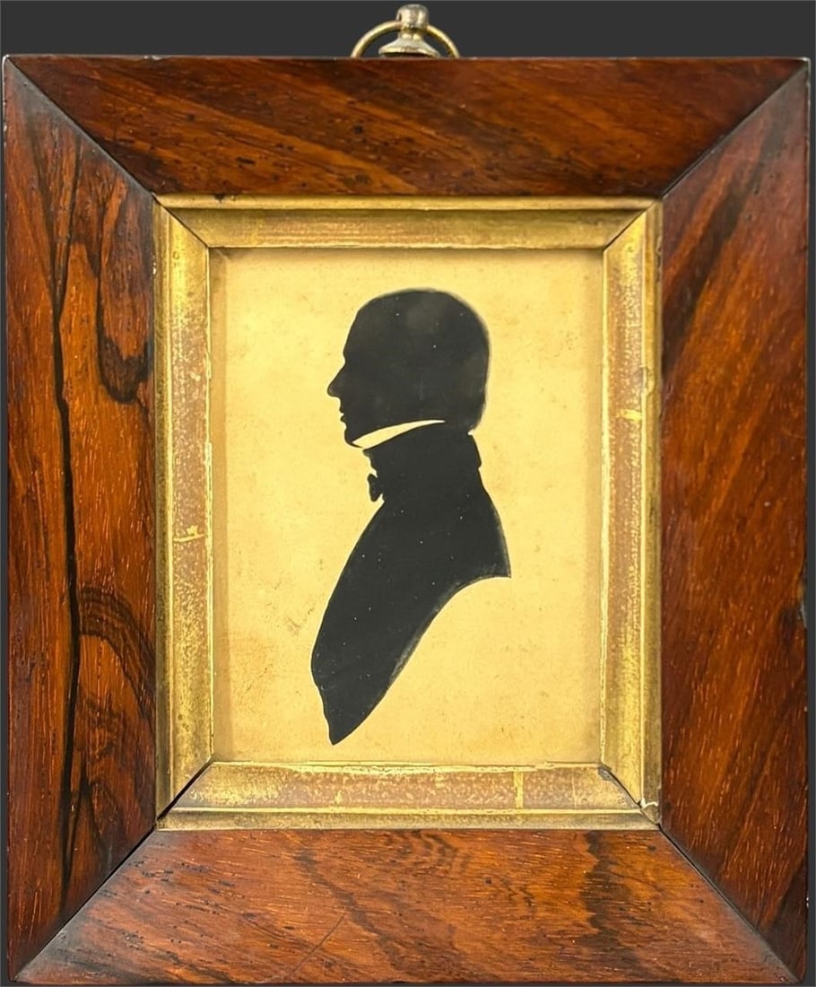 19th Century Framed Gentleman Silhouette Portrait (1 of 3)