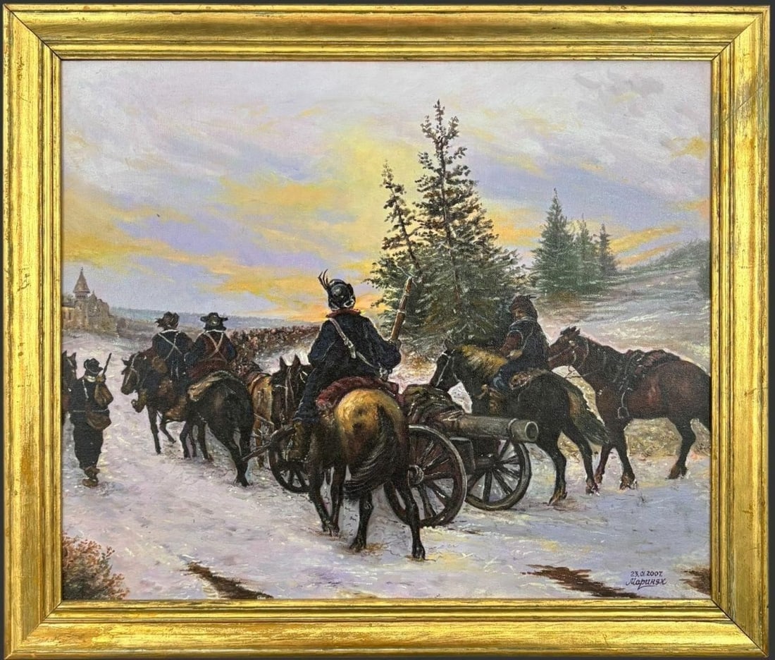 After Józef Brandt, "Swedish Deluge" Oil Painting (1 of 5)