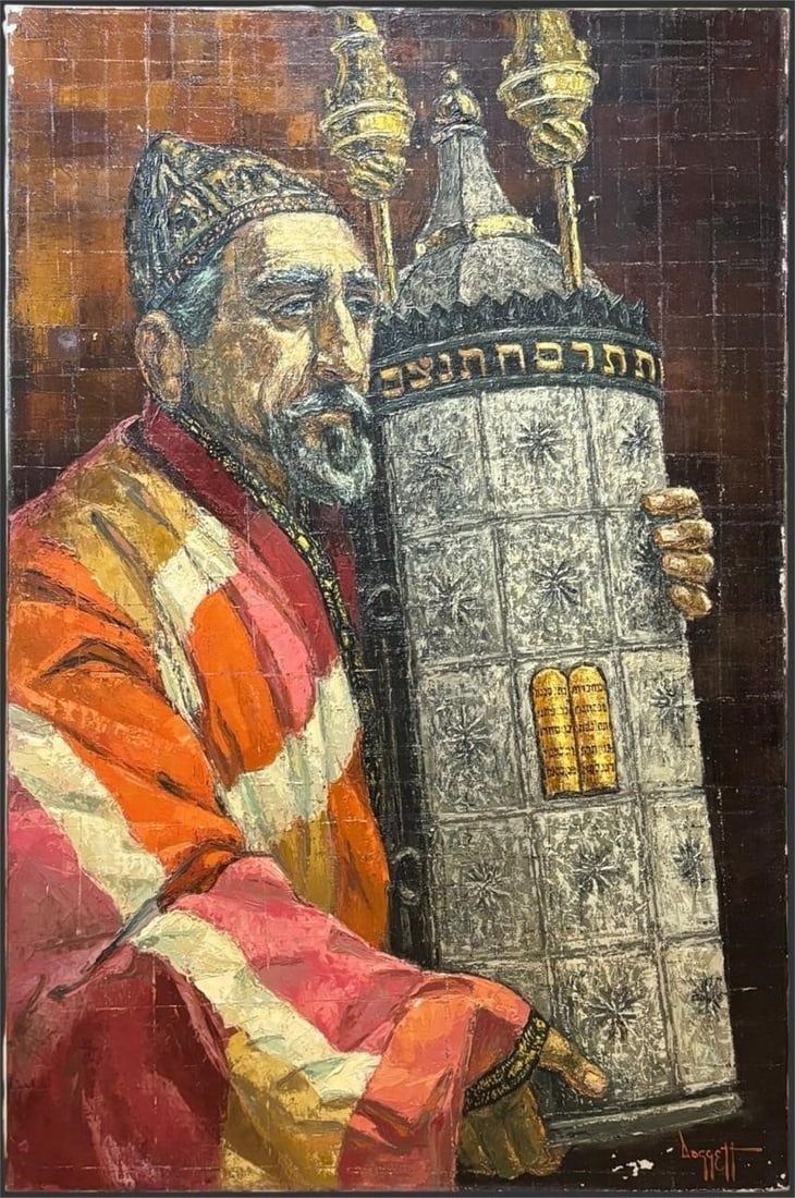 Daggett “Guardian of the Torah?? Oil Painting, Jerusalem 1967–68