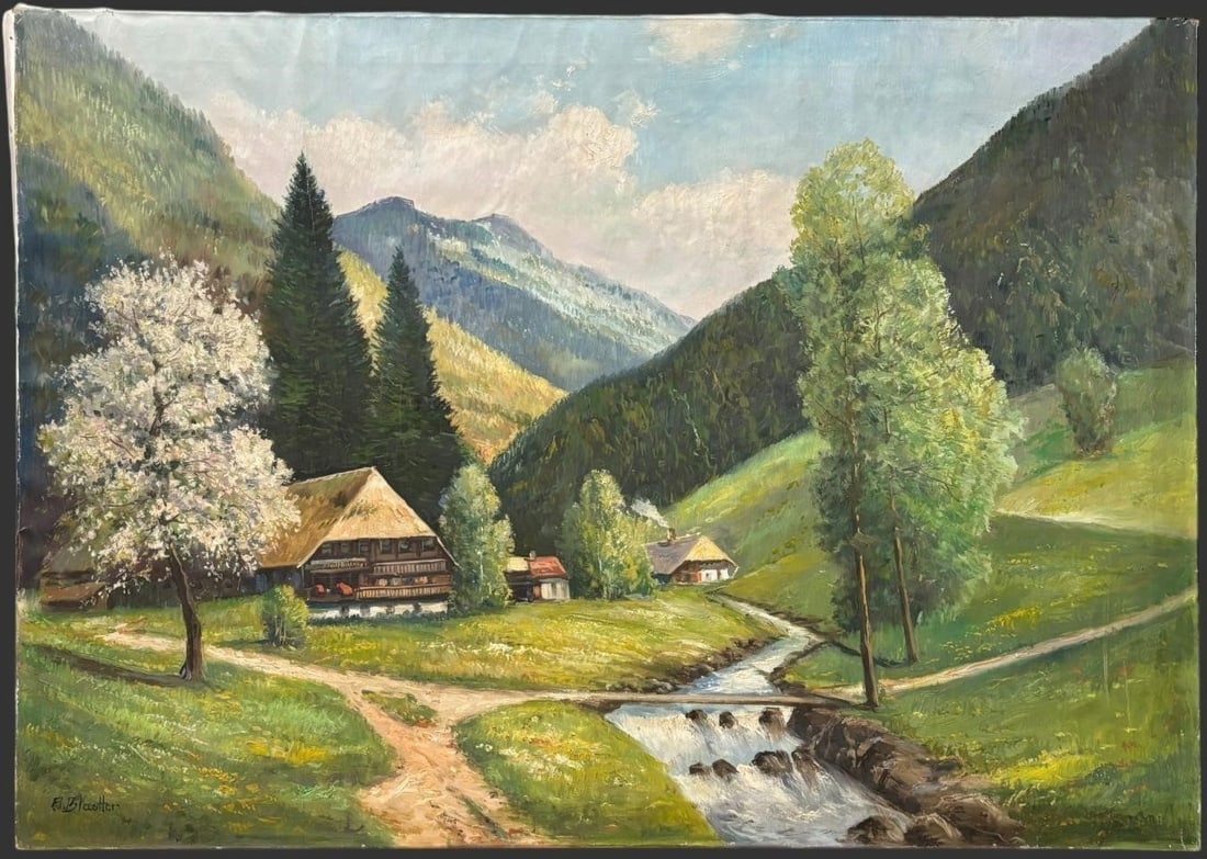 Albert Blaetter (1878–1935) Landscape Oil Painting (1 of 4)