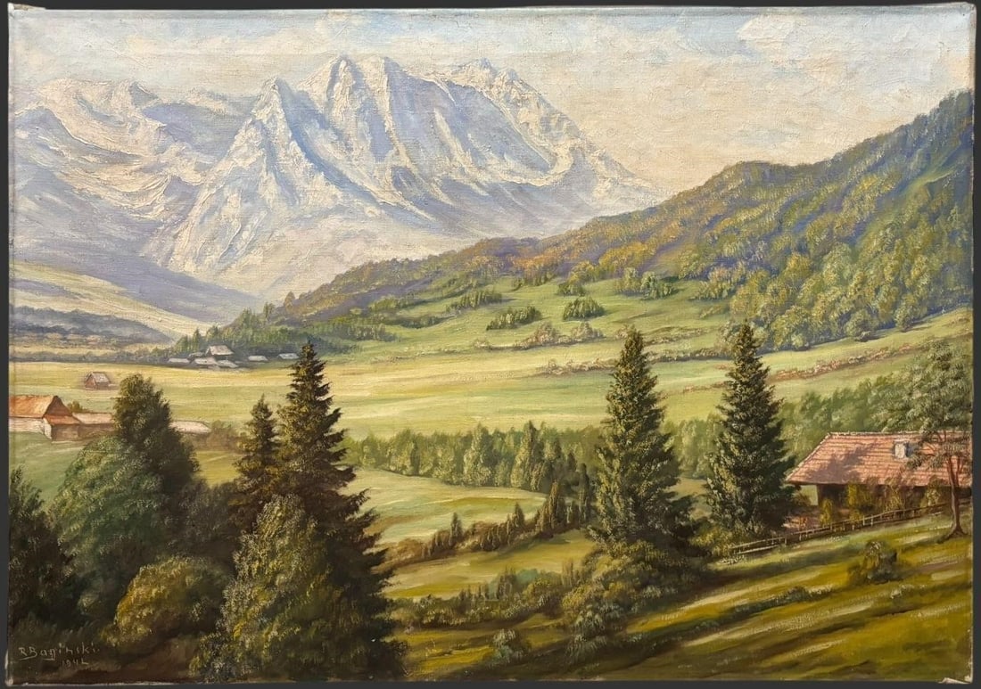 R. Baginski (Poland) Landscape Oil Painting (1 of 5)