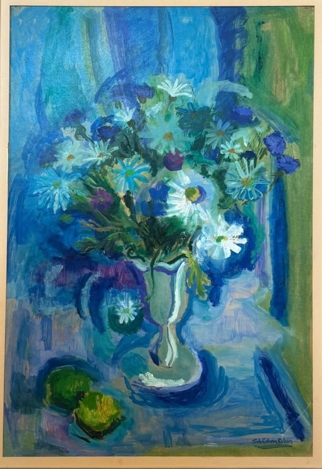 Signed Sol Cohen Floral Still Life Painting (1 of 5)