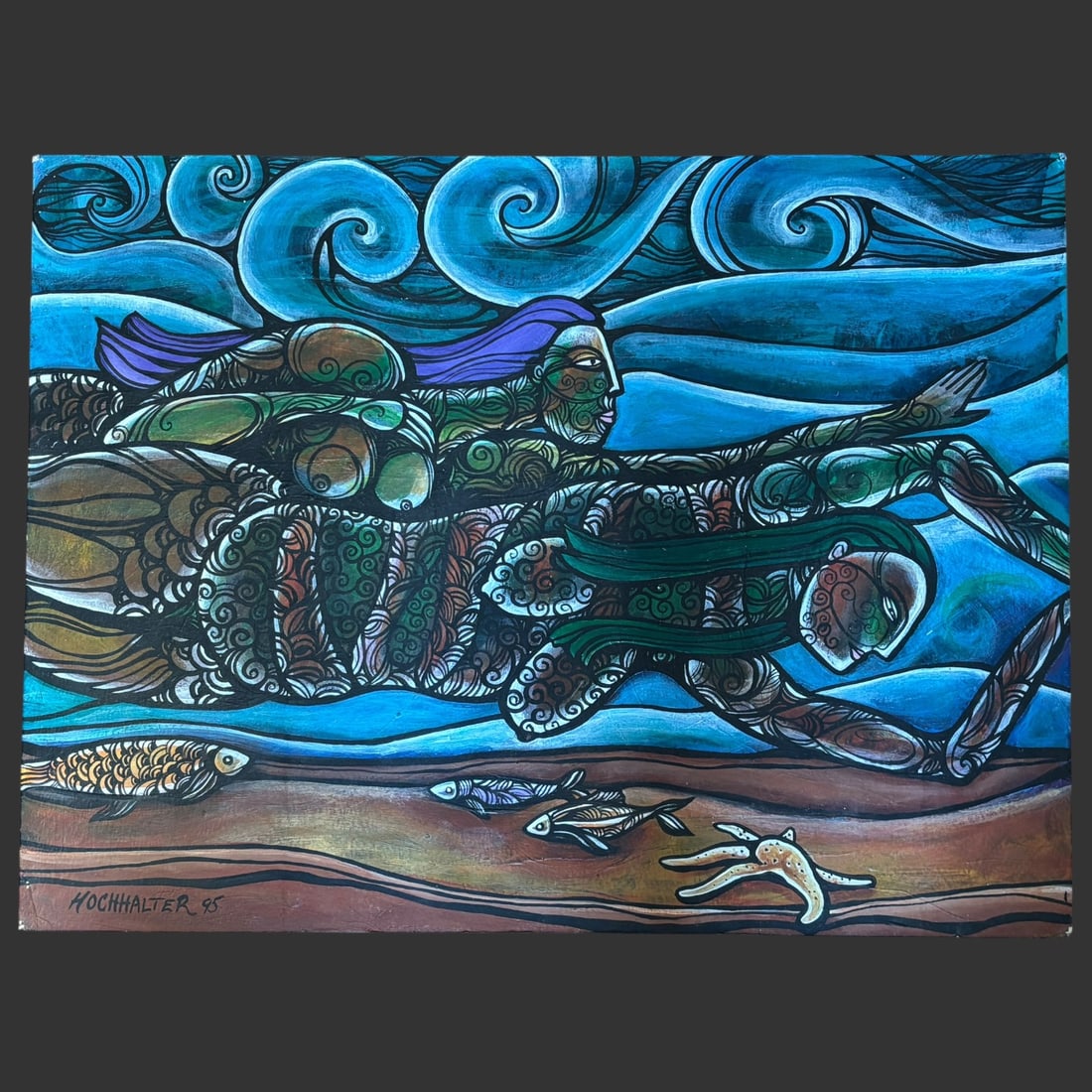 Lot of 5 Signed Paintings – Mixed Media Abstract & Figurative Works (1 of 17)